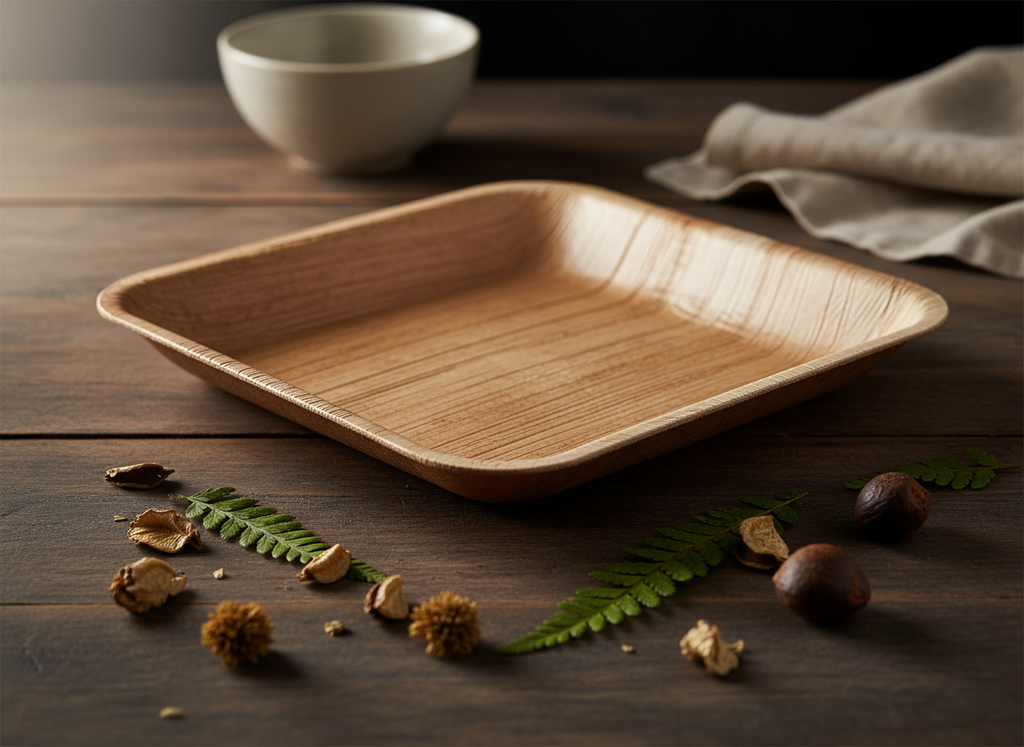 10 inch Areca Plate - Square